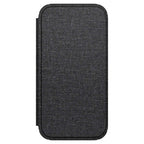 Hybrid Fold + Snap - Apple iPhone 14 Pro Wallet Case MagSafe Compatible - Clear Black, Front View with front cover closed
