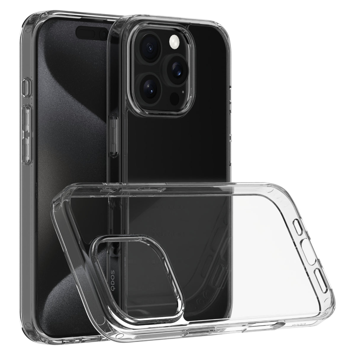 Hybrid - Apple iPhone 16 Pro Case - Clear, Side and Back View with Screen Display