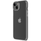 Hybrid - Apple iPhone 14 Plus  - Clear, Angled Rear View Transparent Back with black iPhone 14 Plus