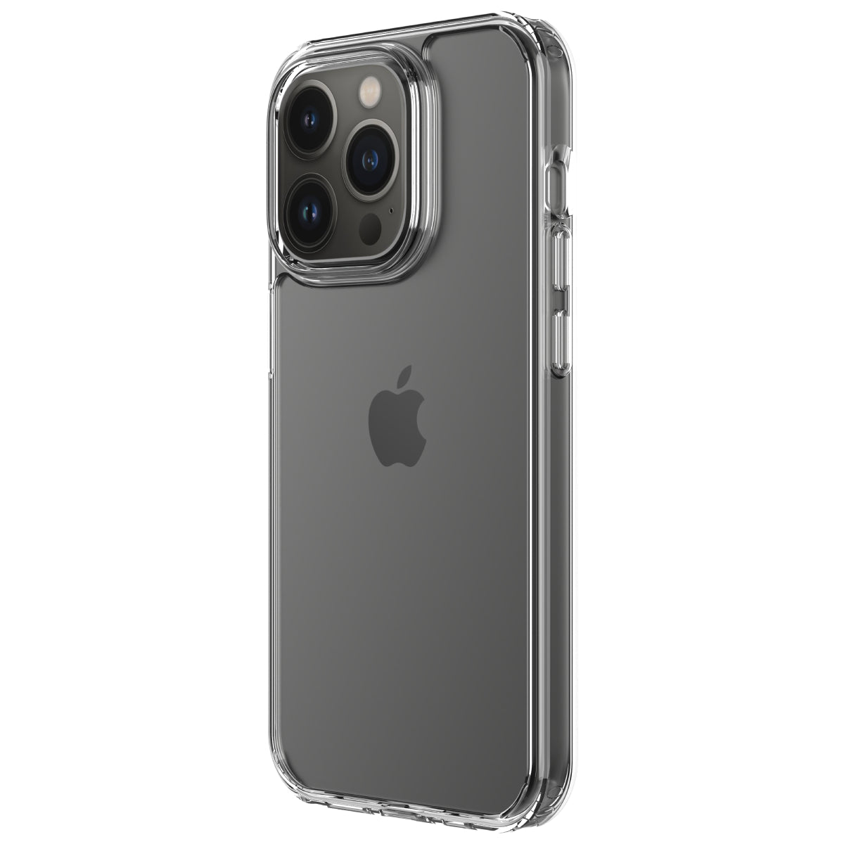 Hybrid - Apple iPhone 14 Pro  - Clear, Angled Rear View Transparent Back with Phone