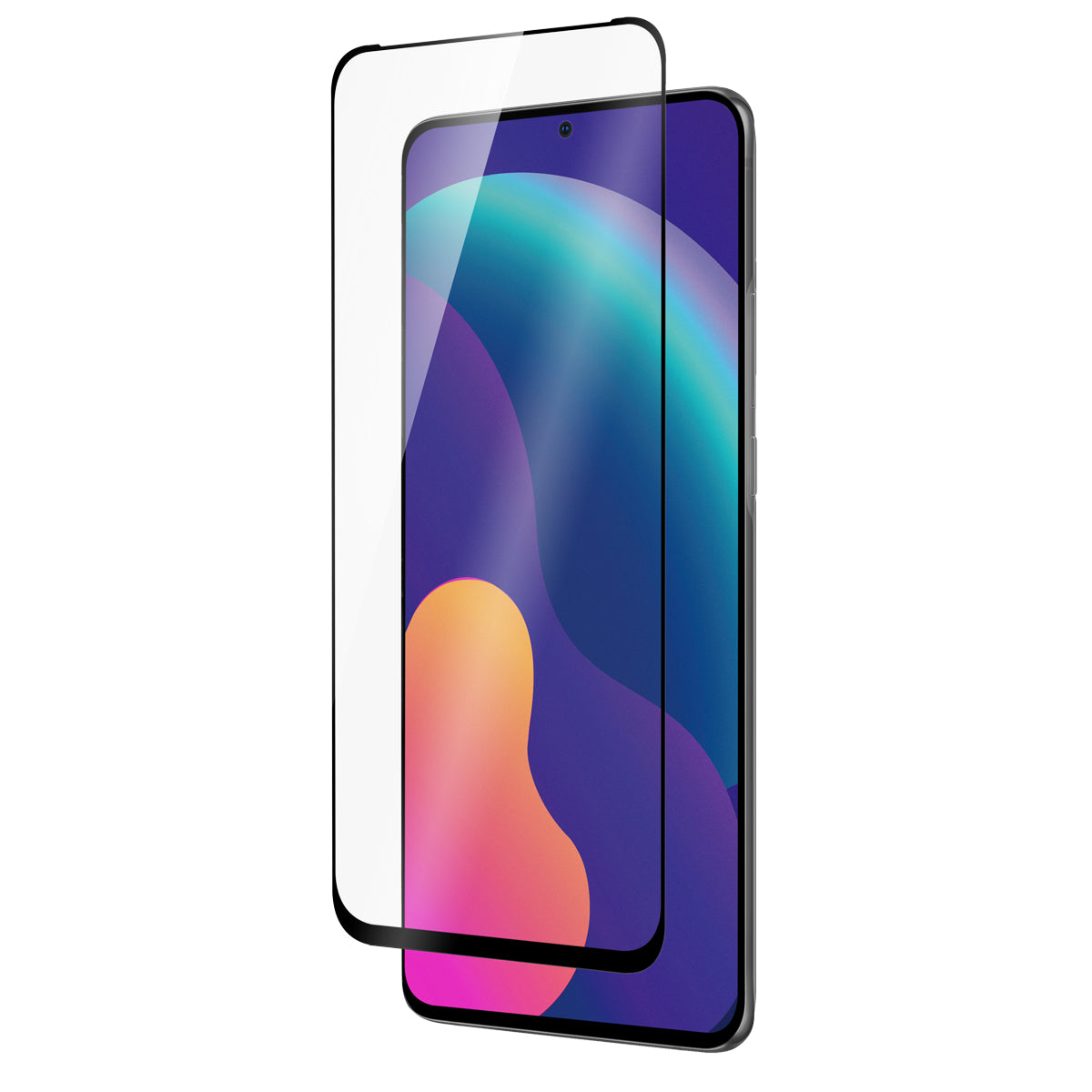 OptiGuard Glass Protect Black - Xiaomi Redmi Note 11S Screen Protector - Clear / Black Frame