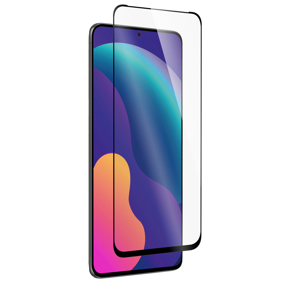 OptiGuard Glass Protect Black - Xiaomi Redmi Note 11S Screen Protector - Clear / Black Frame