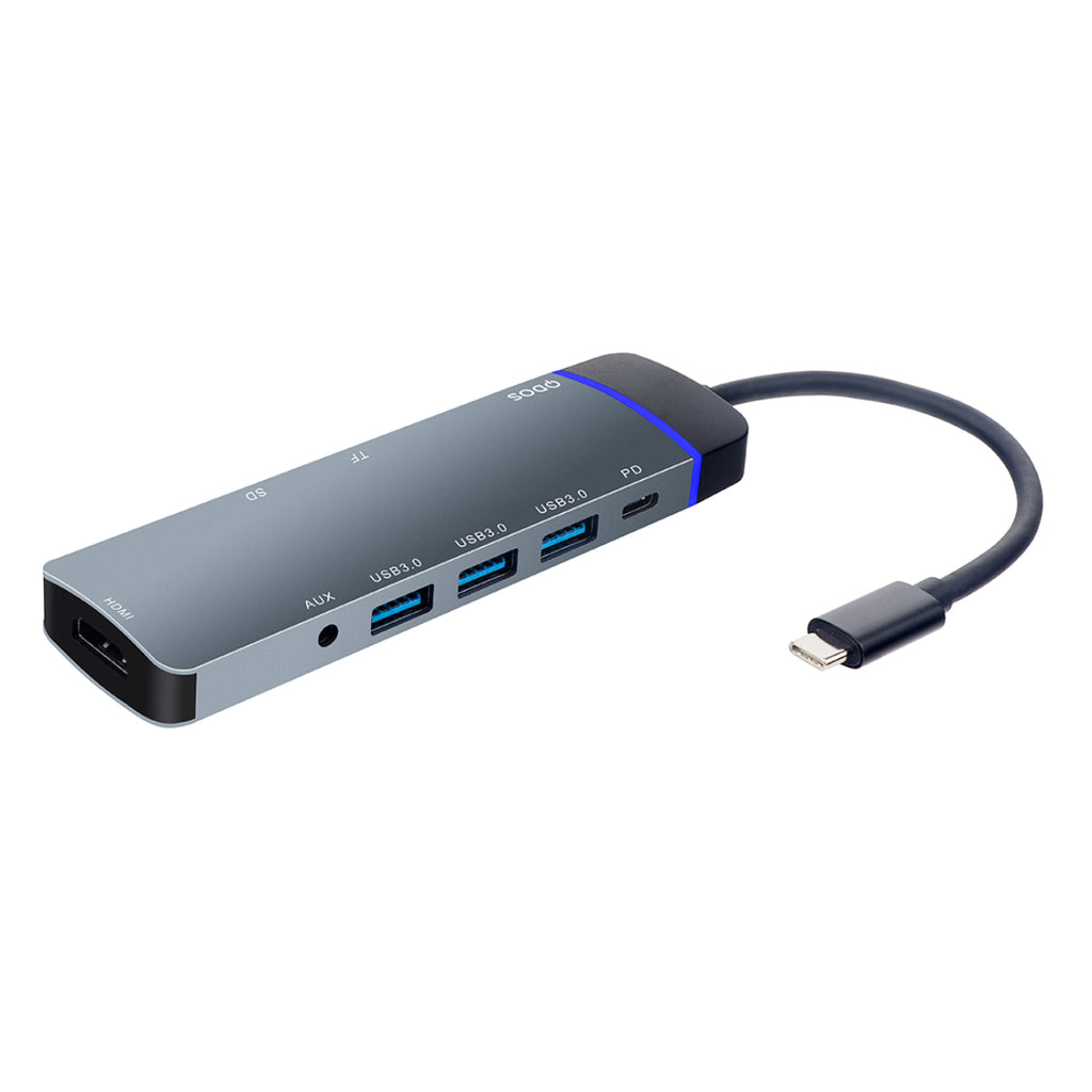 PowerLink COMBI 8-in-1 USB-C Hub - Space Grey
