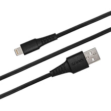 PVC USB-A to Lightning Cable, Black (1.2m)