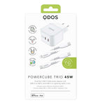 PowerCube TRIO 45W Power Adapter - White