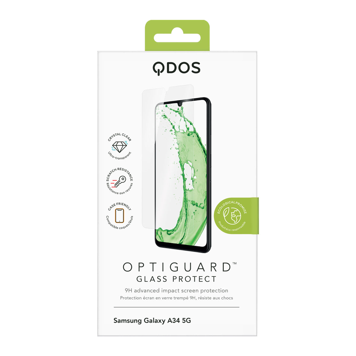 OptiGuard Glass Protect - Samsung Galaxy A34 5G Screen Protector - Clear
