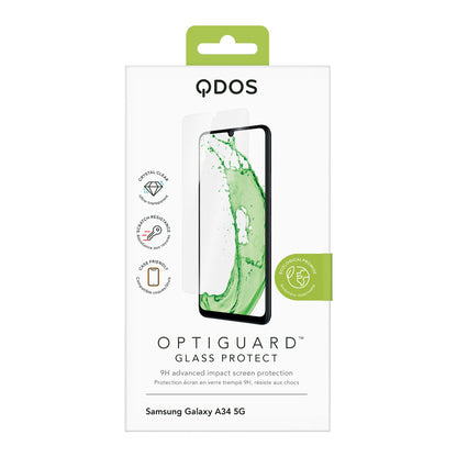 OptiGuard Glass Protect - Samsung Galaxy A34 5G Screen Protector - Clear