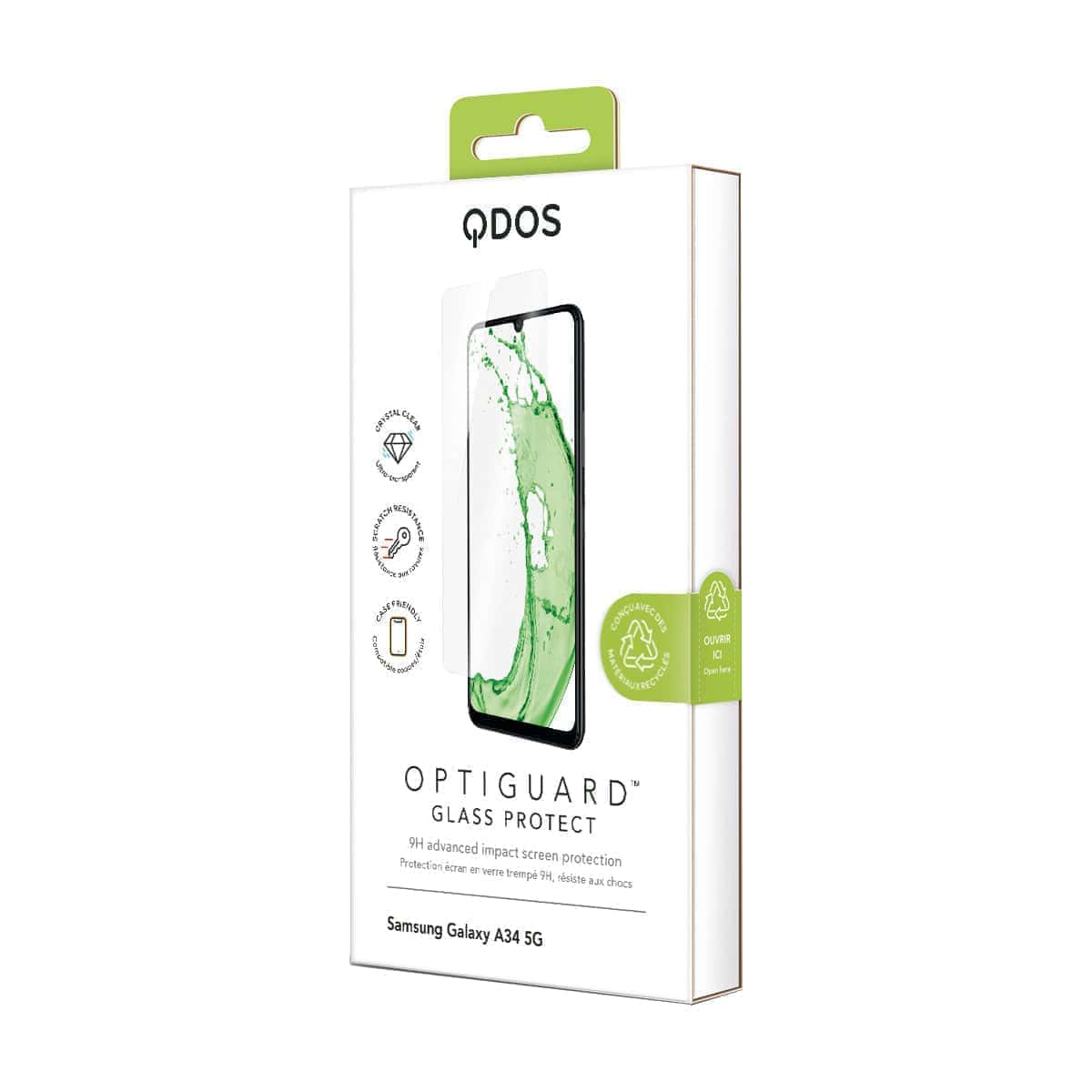 OptiGuard Glass Protect - Samsung Galaxy A34 5G Screen Protector - Clear