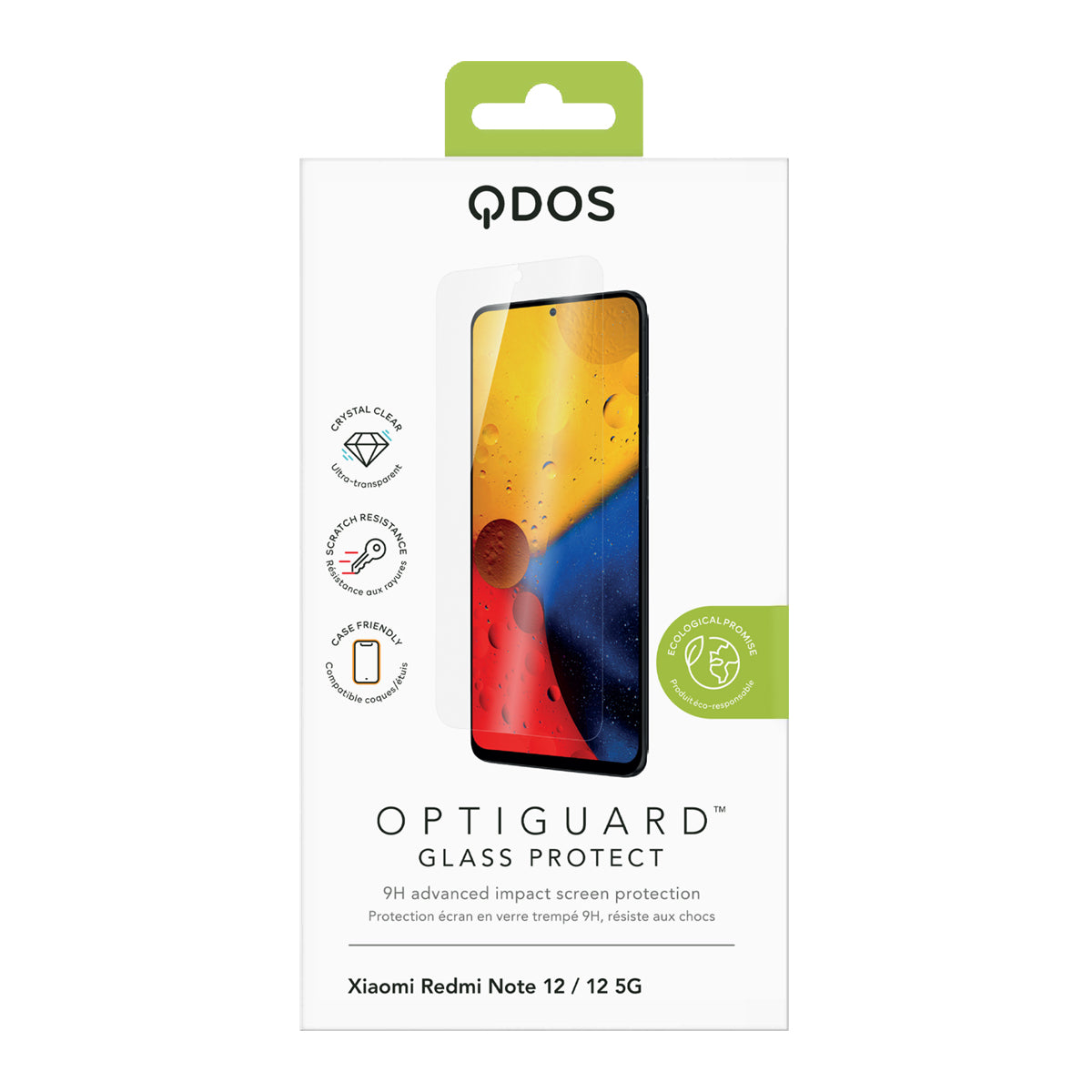 OptiGuard Glass Protect - Xiaomi Redmi Note 12 | Redmi Note 12 5G Screen Protector - Clear