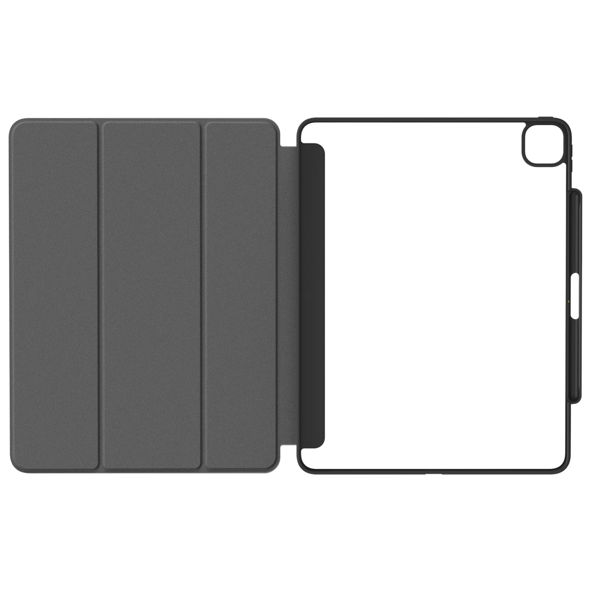 MUSE - Apple iPad Air 13-inch (M3/M2) / iPad Pro 12.9-inch (4th/3rd/2nd/1st gen) Folio Case - Clear / Grey