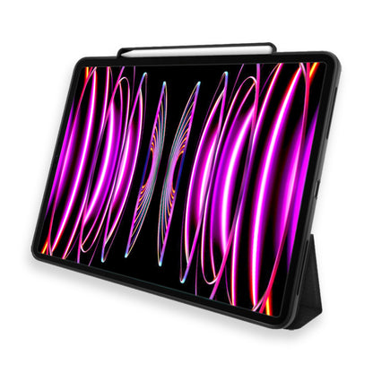 MUSE - Apple iPad Air 13-inch (M3/M2) / iPad Pro 12.9-inch (4th/3rd/2nd/1st gen) Folio Case - Clear / Grey