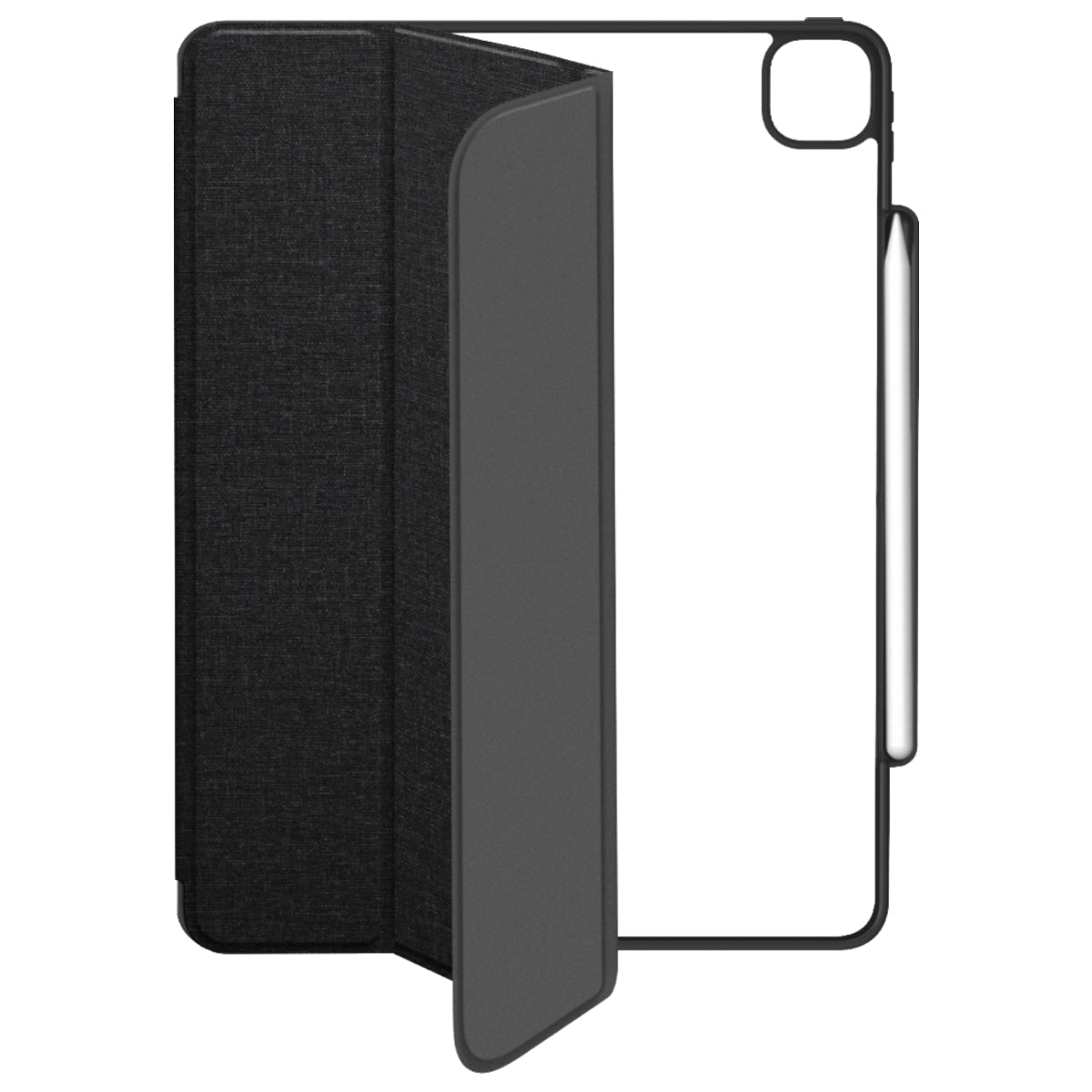 MUSE - Apple iPad Air 13-inch (M3/M2) / iPad Pro 12.9-inch (4th/3rd/2nd/1st gen) Folio Case - Clear / Grey