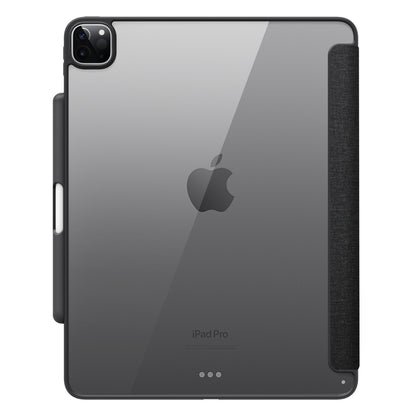 MUSE - Apple iPad Air 13-inch (M3/M2) / iPad Pro 12.9-inch (4th/3rd/2nd/1st gen) Folio Case - Clear / Grey