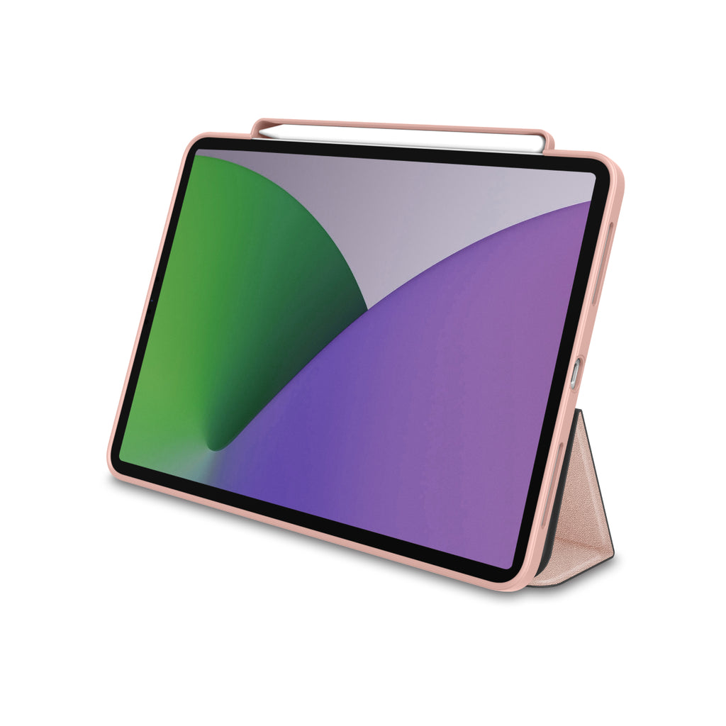 MUSE - Apple iPad Air 11-inch (M4/M3/M2) | iPad Air (5th/4th gen) | iPad Pro 11-inch (4th/3rd/2nd/1st gen) Folio Case - Clear / Pink
