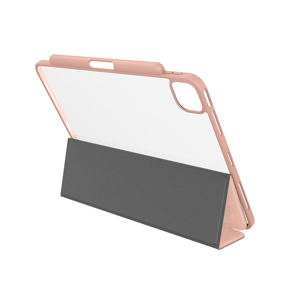 MUSE - Apple iPad Air 11-inch (M4/M3/M2) | iPad Air (5th/4th gen) | iPad Pro 11-inch (4th/3rd/2nd/1st gen) Folio Case - Clear / Pink