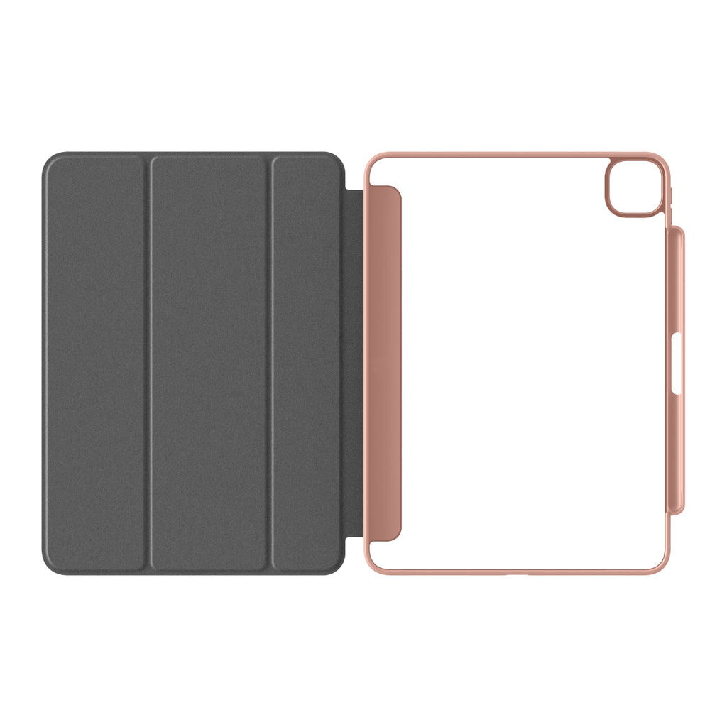 MUSE - Apple iPad Air 11-inch (M4/M3/M2) | iPad Air (5th/4th gen) | iPad Pro 11-inch (4th/3rd/2nd/1st gen) Folio Case - Clear / Pink