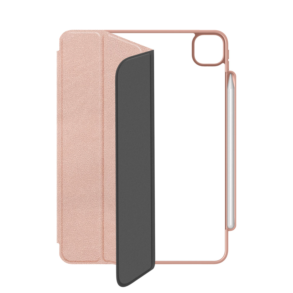 MUSE - Apple iPad Air 11-inch (M4/M3/M2) | iPad Air (5th/4th gen) | iPad Pro 11-inch (4th/3rd/2nd/1st gen) Folio Case - Clear / Pink