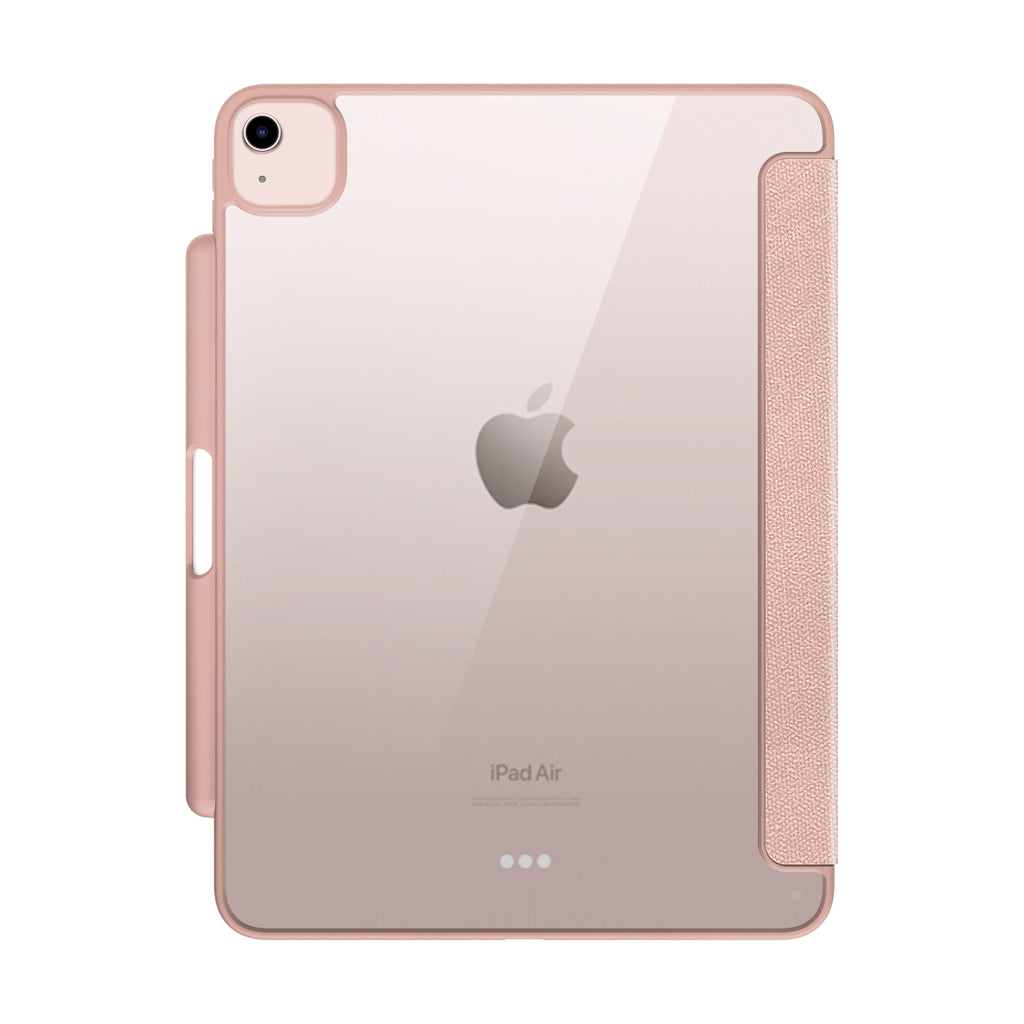MUSE - Apple iPad Air 11-inch (M4/M3/M2) | iPad Air (5th/4th gen) | iPad Pro 11-inch (4th/3rd/2nd/1st gen) Folio Case - Clear / Pink