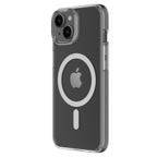 Hybrid Force + Snap - Apple iPhone 14, iPhone 13 Case MagSafe Compatible - Clear, Rear View Transparent Back with Phone