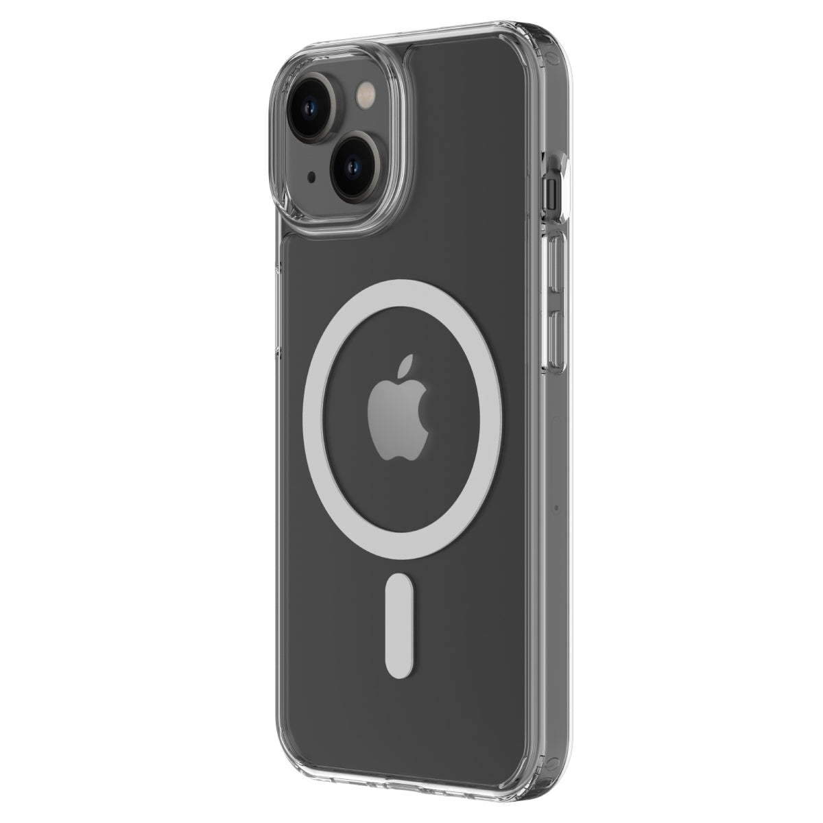 Hybrid Force + Snap - Apple iPhone 14, iPhone 13 Case MagSafe Compatible - Clear, Rear View Transparent Back with Phone