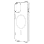 Hybrid Force + Snap - Apple iPhone 14, iPhone 13 Case MagSafe Compatible - Clear, Angled Rear View Transparent Back Without Phone