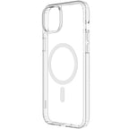 Hybrid Force + Snap - Apple iPhone 14 Plus Case MagSafe Compatible - Clear, Angled Rear View Transparent Back Without Phone