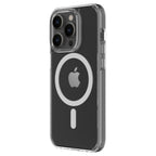 Hybrid Force + Snap - Apple iPhone 14 Pro Case MagSafe Compatible - Clear, Angled Rear View Transparent Back with Phone