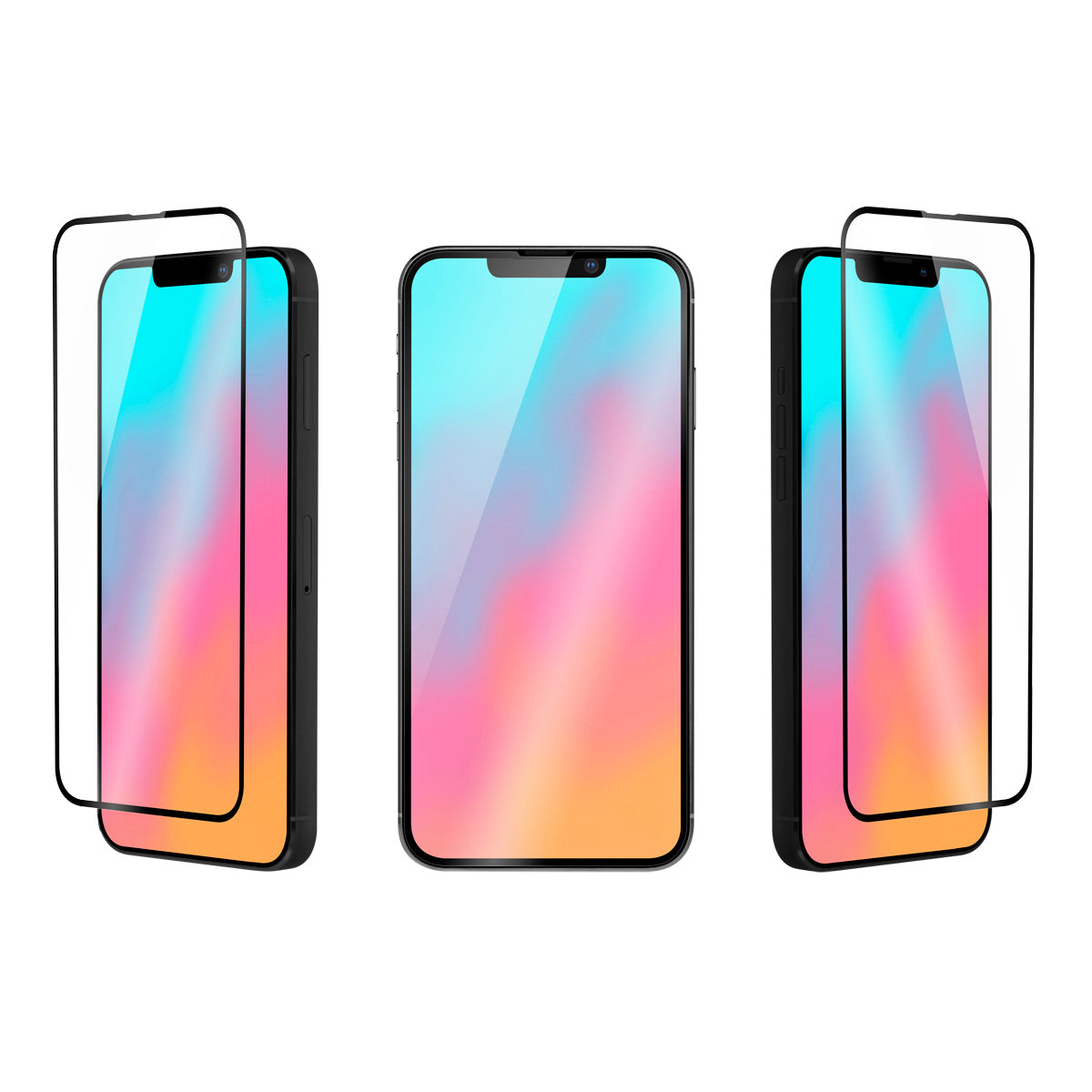 OptiGuard Glass Protect Plus - Phone 14 | iPhone 13 | iPhone 13 Pro Screen Protector - Clear / Black Frame