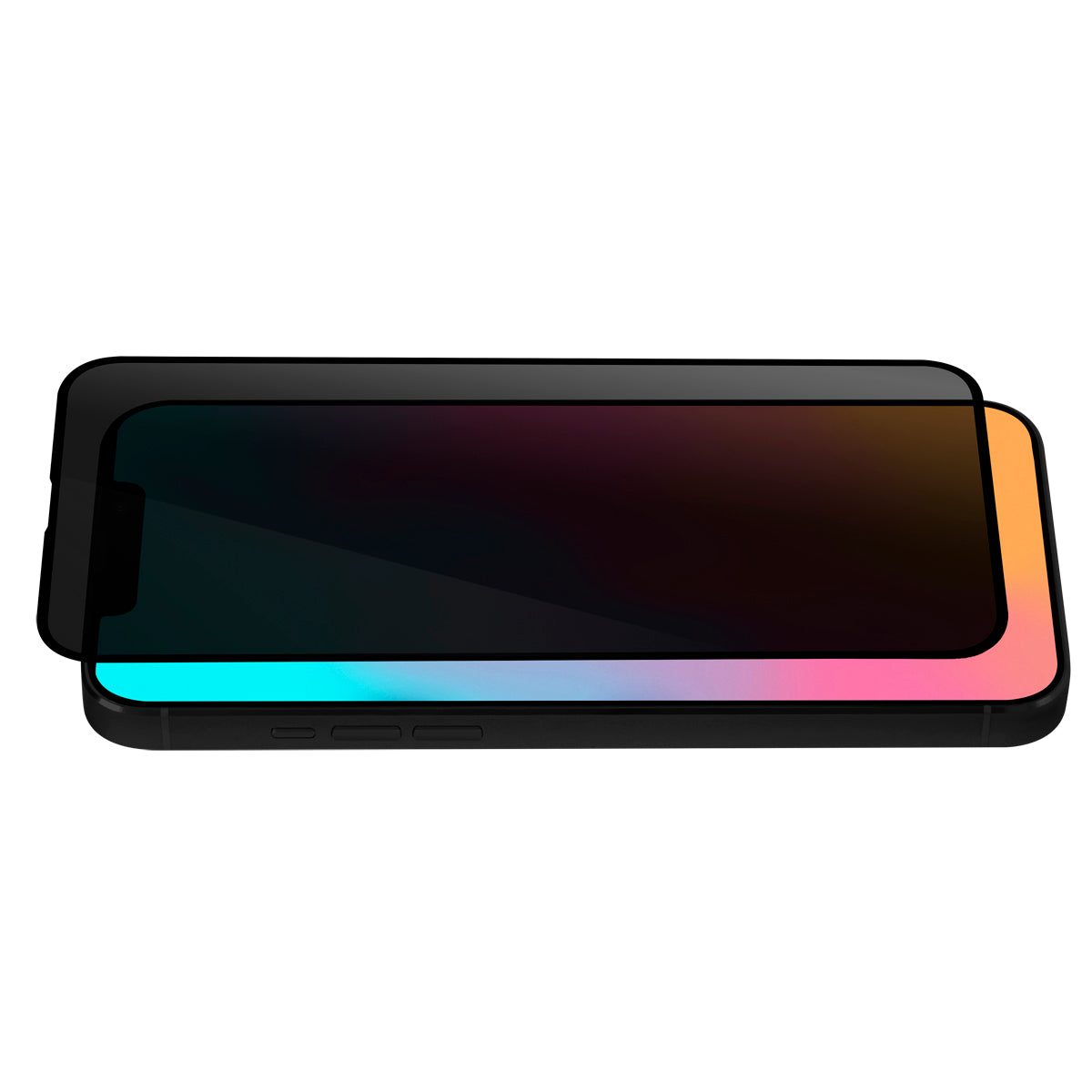 OptiGuard Glass Privacy - iPhone 14 | iPhone 13 | iPhone 13 Pro Privacy Screen Protector - Privacy Black