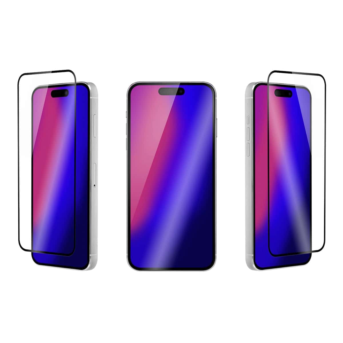 OptiGuard Glass Protect Plus - iPhone 14 Pro Screen Protector - Clear / Black Frame