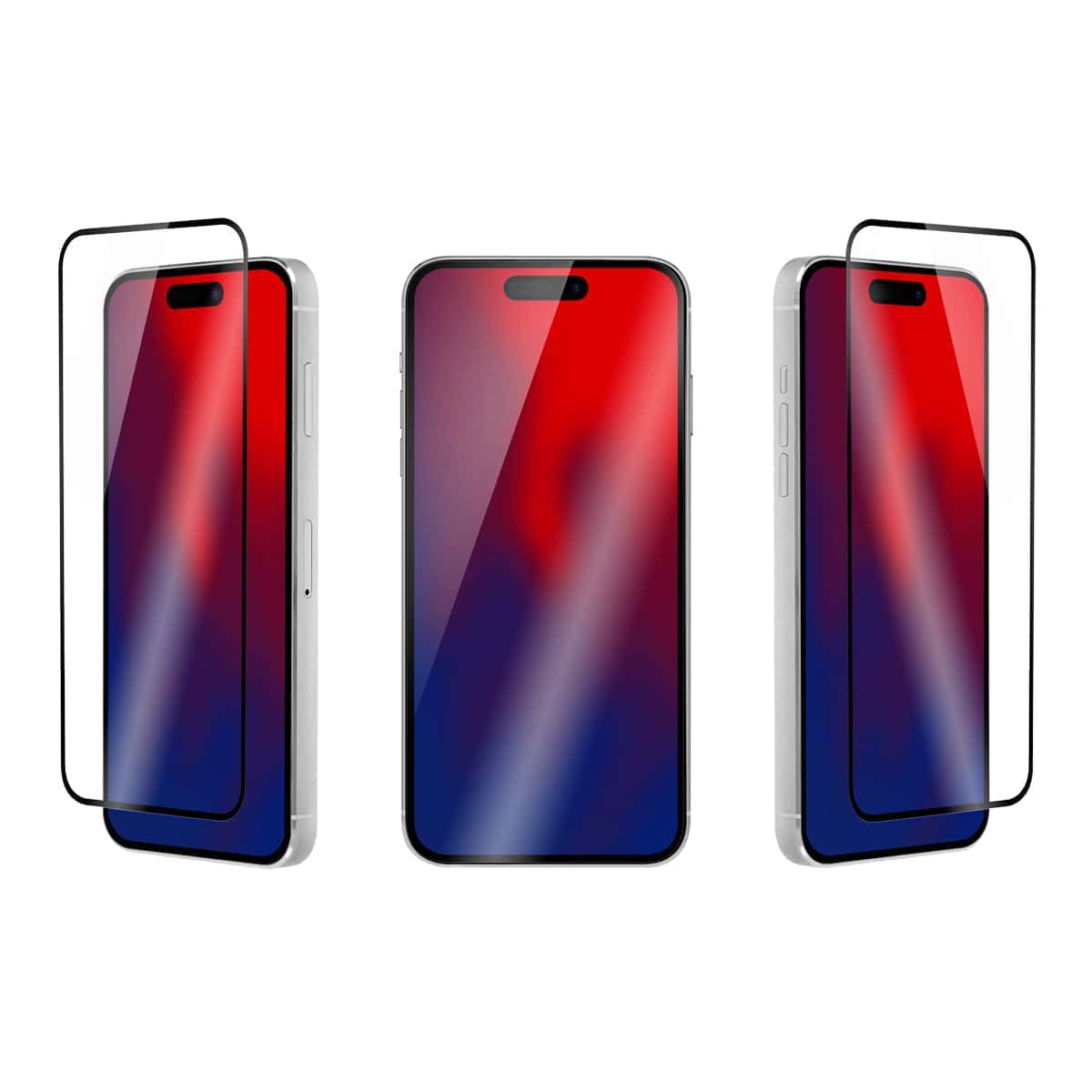 OptiGuard Glass Protect Plus - iPhone 14 Pro Max Screen Protector - Clear / Black Frame