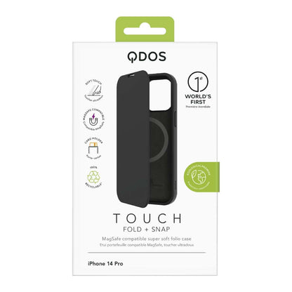 Touch Fold + Snap - iPhone 14 Pro Wallet Case MagSafe Compatible - Black